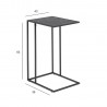 Laptop table INFINITY, 43x35xH63cm, black marble