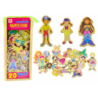 Set of Magnets Wooden Characters in Colorful Disguises, 20 pieces