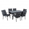 Garden furniture set BOSLER table and 6 chairs