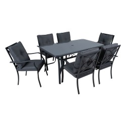 Garden furniture set BOSLER table and 6 chairs