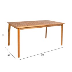 Table FORTUNA 150x85xH75cm, acacia