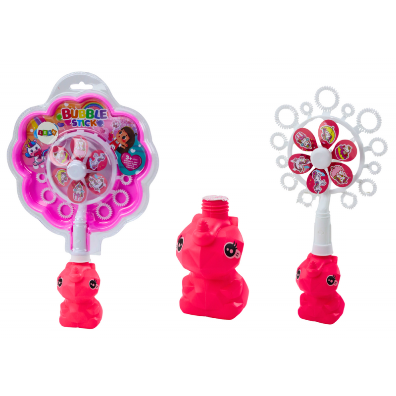 Soap Bubbles Pinwheel Unicorn Tray Pink