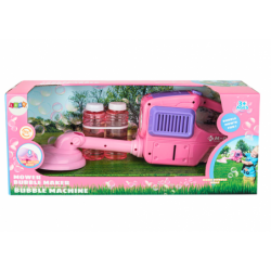 Soap Bubble Machine Lawn Mower Trimmer Two Fluids Pink