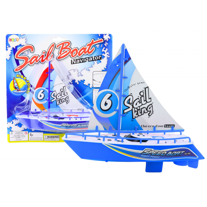 Floating Boat Battery Powered Water Toy Blue