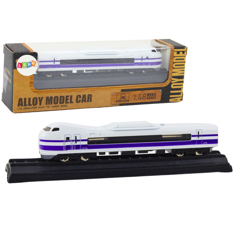 Collector's Model Train Wagon 1:48 Metal White and Purple