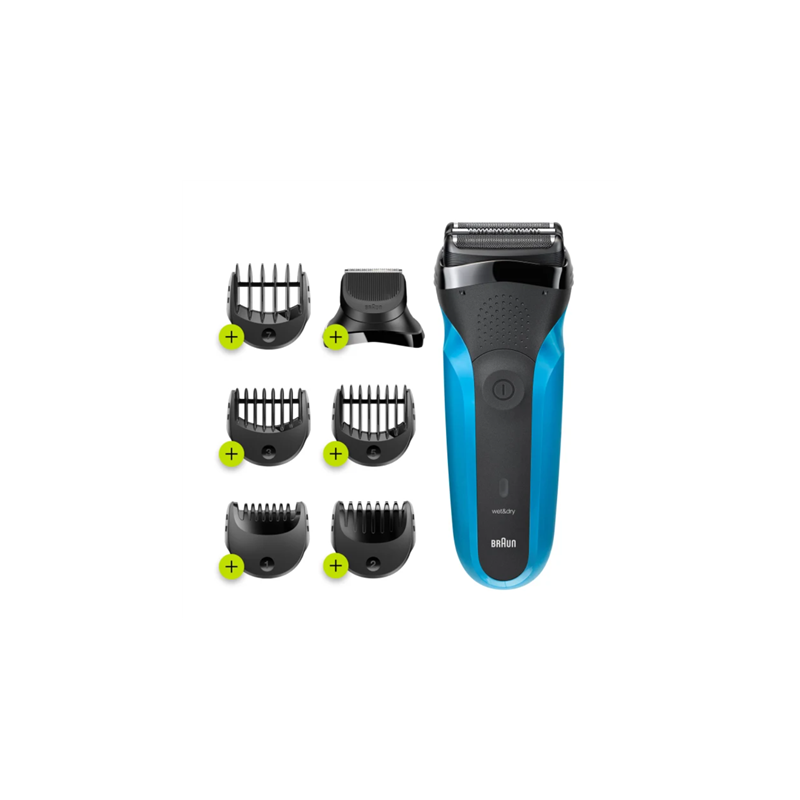Braun Shaver with Trimmer Shave&Style 310BT Cordless Wet & Dry Number of length steps 5 Black/Blue