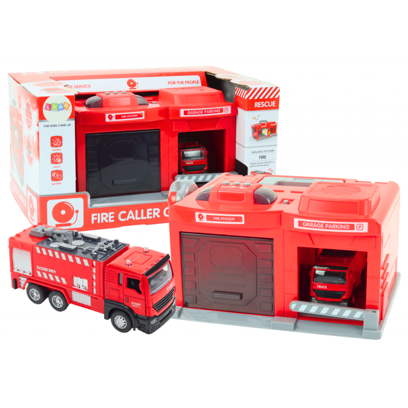 Garage Base Fire Station Truck 1:32 Walkie Talkie Lights Sounds