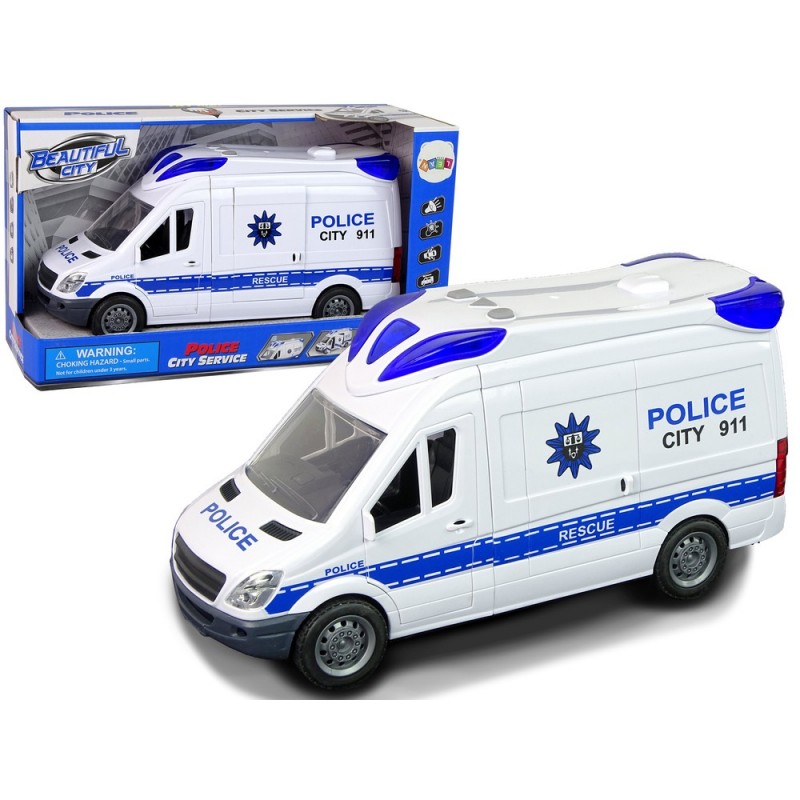Interactive Police Radio Car  Light and sound effects ! Opening doors