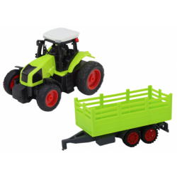 Remote Controlled RC Tractor With Trailer 1:16 Green
