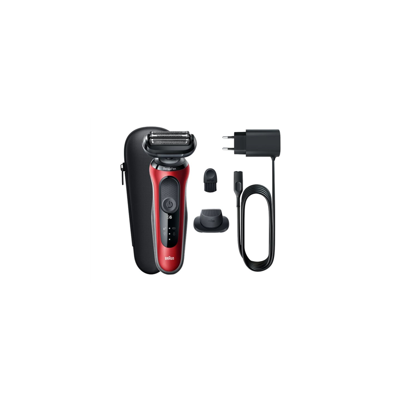 Braun Shaver 61-R1200s Operating time (max) 50 min Wet & Dry Red/Black