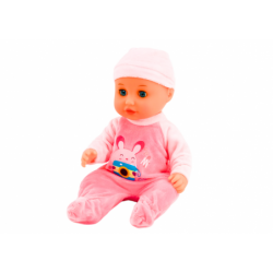 Baby Doll In Pink Pajamas Peeing Bottle Pacifier Sounds