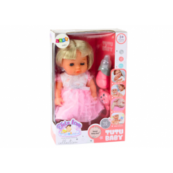 Doll In Light Pink Dress Peeing Bottle Rattle Sounds