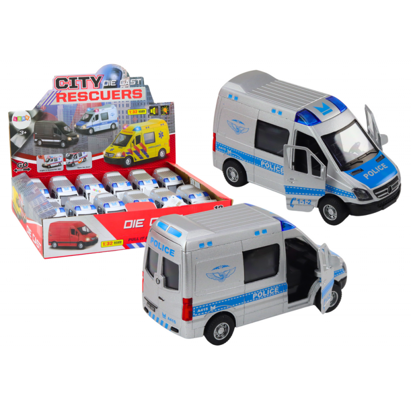 Police Car 1:32 Opening Doors Lights Sounds Drive