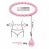 SET HULA HOOP HHW02 LIGHT PINK WITH WEIGHT HMS + WAIST SUPPORT BR163 BLACK PLUZ SIZE