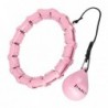 SET HULA HOOP HHW02 LIGHT PINK WITH WEIGHT HMS + WAIST SUPPORT BR163 BLACK PLUZ SIZE