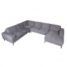 Corner sofa KRISTY LC+RC, grey