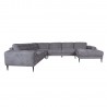 Corner sofa KRISTY LC+RC, grey