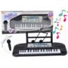 Electric Piano for Children, Microphone Stand, Black