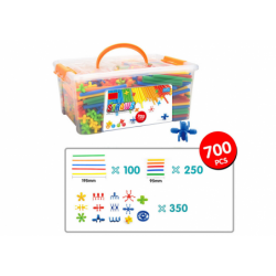 Set of Straws for 3D Construction in a Box Colorful 800 pcs