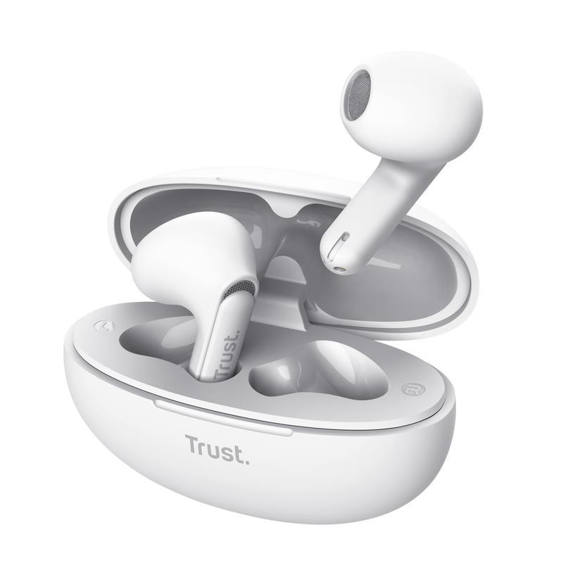 TRUST HEADSET EARPHONES YAVI BT ENC/WHITE 25173