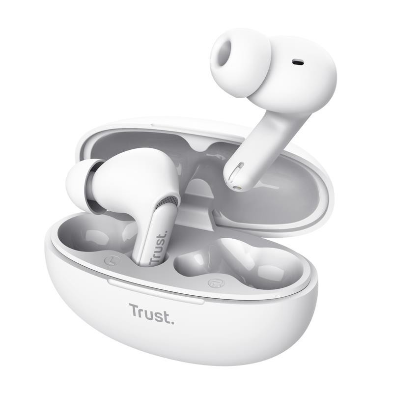 TRUST HEADSET EARBUDS YAVI BT ENC/WHITE 25172