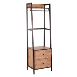 Hallway shelf LAVINIA 52x40xH169cm, ash black