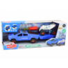 Modern Car Set with Quad Bike and Tow Truck for Dismantling DIY Blue