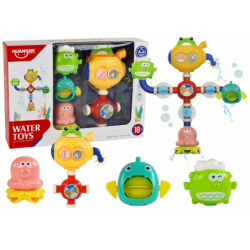Overflow Bath Water Toy Robot Suction Cups