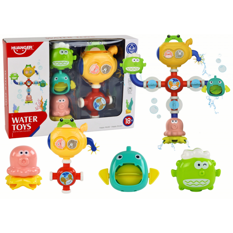 Overflow Bath Water Toy Robot Suction Cups