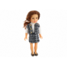 Doll In Elegant Checked Clothes Brown Hair 18'
