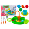 Kitchen Set Sink Frog Dishes Fruits Vegetables Green