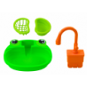 Kitchen Set Sink Frog Dishes Fruits Vegetables Green