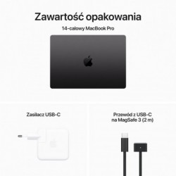 Apple MacBook Pro Apple M M3 Max Laptop 36.1 cm (14.2") 36 GB 1 TB SSD Wi-Fi 6E (802.11ax) macOS Sonoma Black
