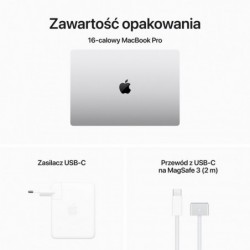 Apple MacBook Pro Apple M M3 Max Laptop 41.1 cm (16.2") 48 GB 1 TB SSD Wi-Fi 6E (802.11ax) macOS Sonoma Silver