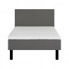 Couch LANDE 120x200cm, with headboard, grey
