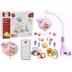 Crib Carousel Remote Controlled Projector Sounds Pink