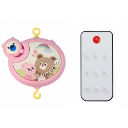 Crib Carousel Remote Controlled Projector Sounds Pink