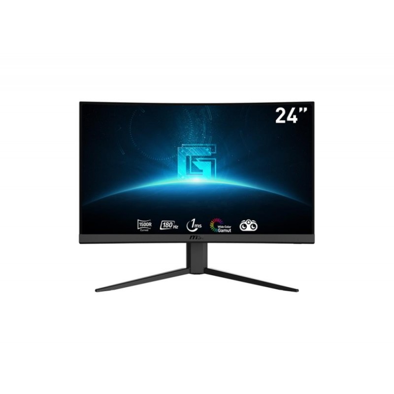 LCD Monitor MSI G24C4 E2 23.6" Business/Curved Panel VA 1920x1080 16:9 180 Hz 1 ms Tilt Colour Black G24C4E2