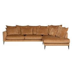 Corner sofa LARTES right corner, brown