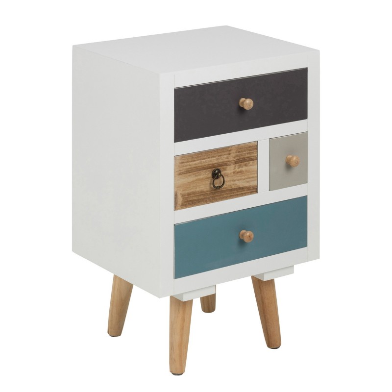 Nightstand THAIS 36x30xH59cm, white