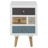 Nightstand THAIS 36x30xH59cm, white