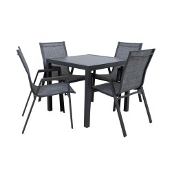 Garden furniture set DELGADO table and 4 chairs