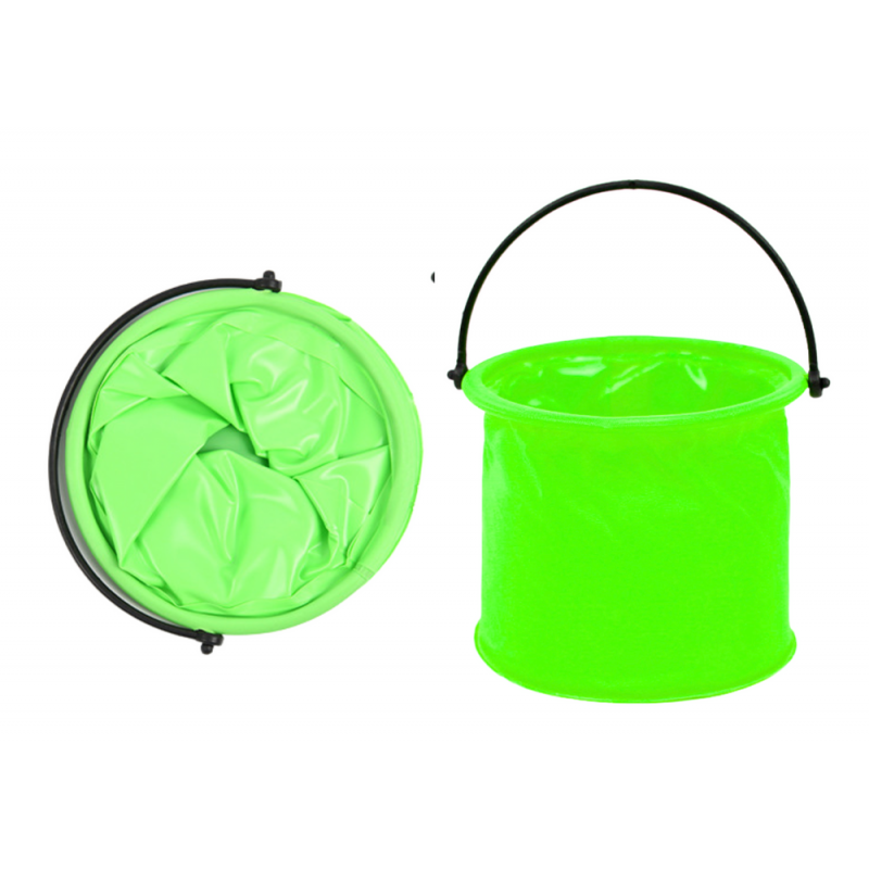 Folding Bucket Multifunctional PVC For Water Green