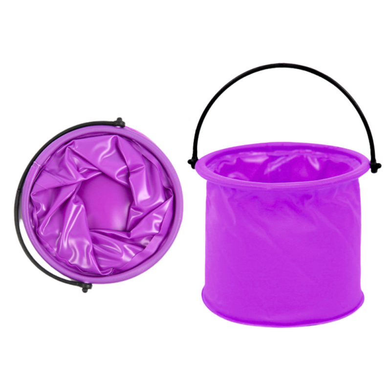 Folding Bucket Multifunctional PVC For Water Purple