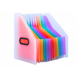 Vertical Document Organizer Folder Colored Tabs Pockets A4