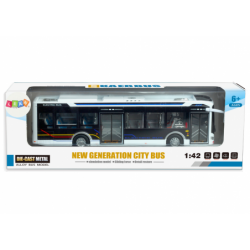 Electric City Bus 1:42 Metal Lights White