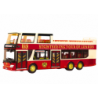 Double-decker Tour Bus 1:42 Metal Lights Red