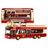 Double-decker Tour Bus 1:42 Metal Lights Red