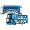 Double-decker Tour Bus 1:42 Metal Lights Blue
