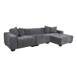 Corner sofa DAHLIA RC, grey